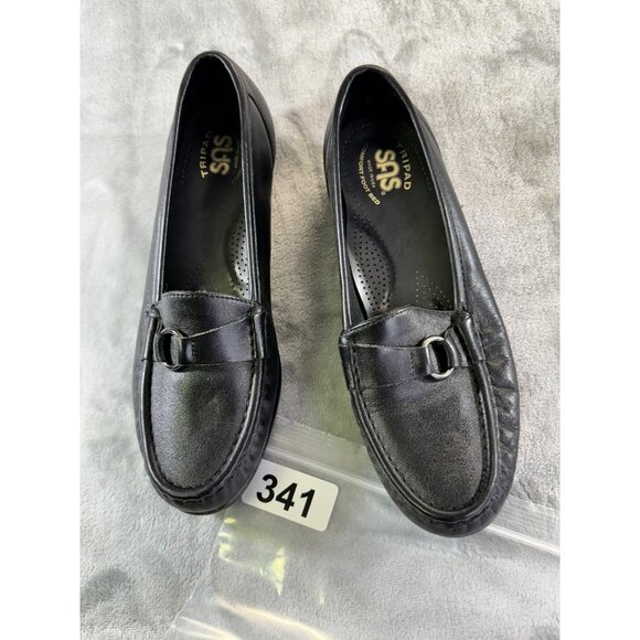 SAS Womens shoes 8M black leather comfort loafers slip on Tripad - Picture 15 of 15